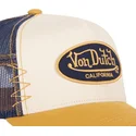 von-dutch-used-05-beige-blue-and-yellow-trucker-hat