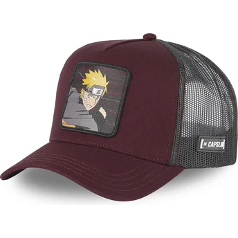 Gorra trucker granate y gris Naruto Uzumaki CAS NAR2 Naruto de Capslab