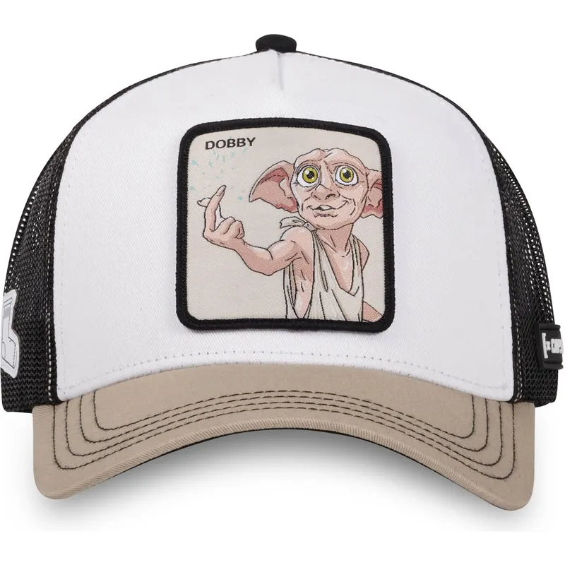 capslab-harry-potter-dobby-dob1-hvid-sort-og-beige-truckerkasket