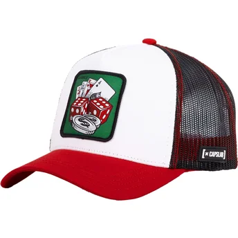 Cappellino trucker bianco e rosso Poker Gamble GAM di Capslab