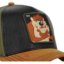 cappellino-curvo-nero-verde-e-marrone-snapback-diavolo-della-tasmania-loo10-taz-looney-tunes-di-capslab