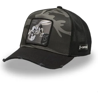 Cappellino trucker multicolore Bugs Bunny e Daffy Duck LOO11 BD Looney Tunes di Capslab