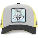 cappellino-visiera-curva-grigio-giallo-e-nero-snapback-bugs-bunny-loo11-bep1-looney-tunes-di-capslab