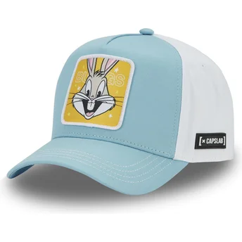 Capslab Bugs Bunny LOO11 BEP2 Looney Tunes Blue and White Snapback Trucker Hat