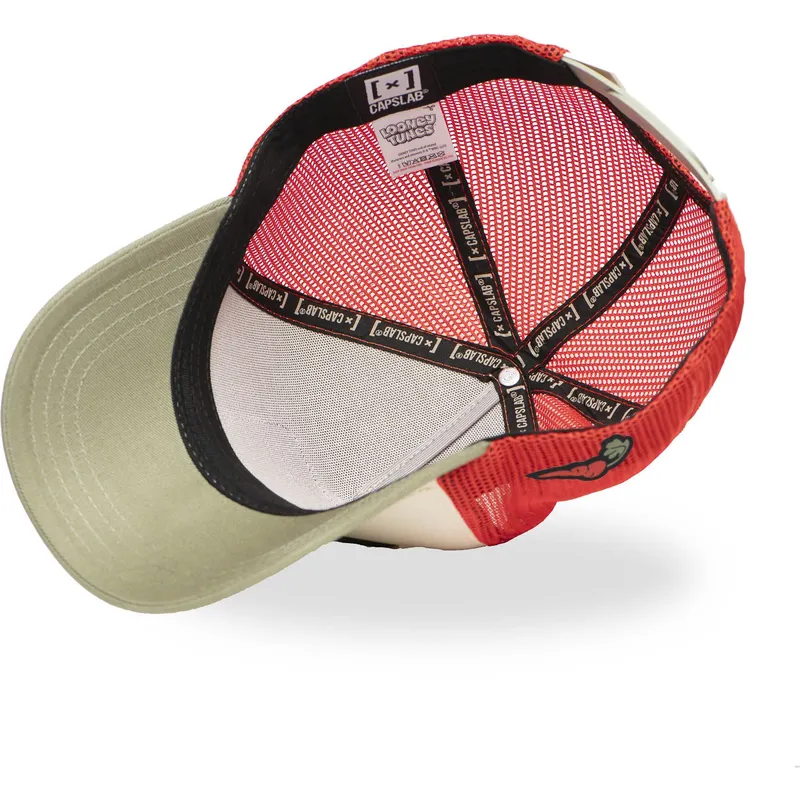 beige-rod-og-gron-bugs-bunny-trucker-kasket-loo11-bug1-looney-tunes-fra-capslab
