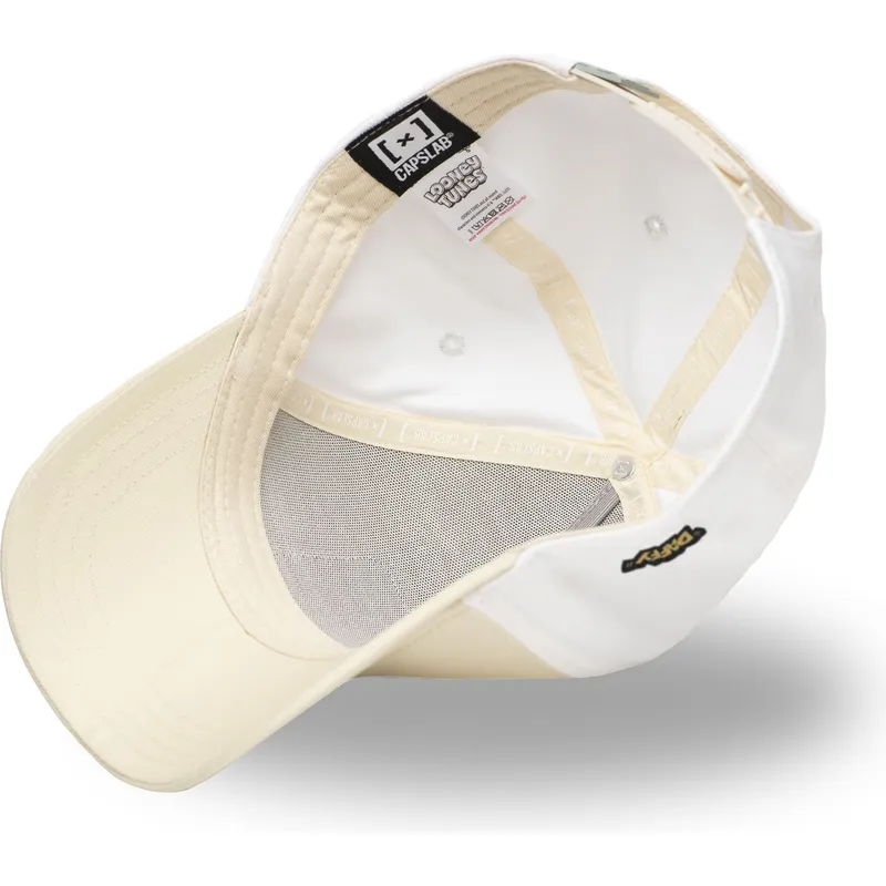 cappellino-curvo-beige-e-bianco-snapback-daffy-duck-loo11-daf2-looney-tunes-di-capslab