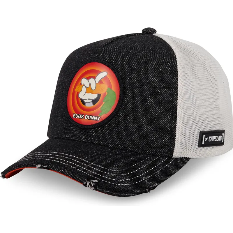 bugs-bunny-loo11-han-looney-tunes-sort-og-hvid-trucker-kasket-fra-capslab