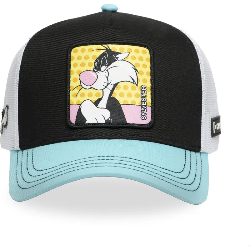 gorra-trucker-sort-hvid-og-bla-silvestre-loo11-syl-looney-tunes-fra-capslab