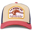 djinns-croissant-hft-la-bonne-vie-2-beige-red-and-blue-trucker-hat