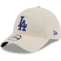 cappellino-curva-beige-regolabile-con-logo-blu-9twenty-linen-spring-training-fan-pack-2025-dei-los-angeles-dodgers-mlb-di-new-er