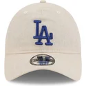 cappellino-curva-beige-regolabile-con-logo-blu-9twenty-linen-spring-training-fan-pack-2025-dei-los-angeles-dodgers-mlb-di-new-er
