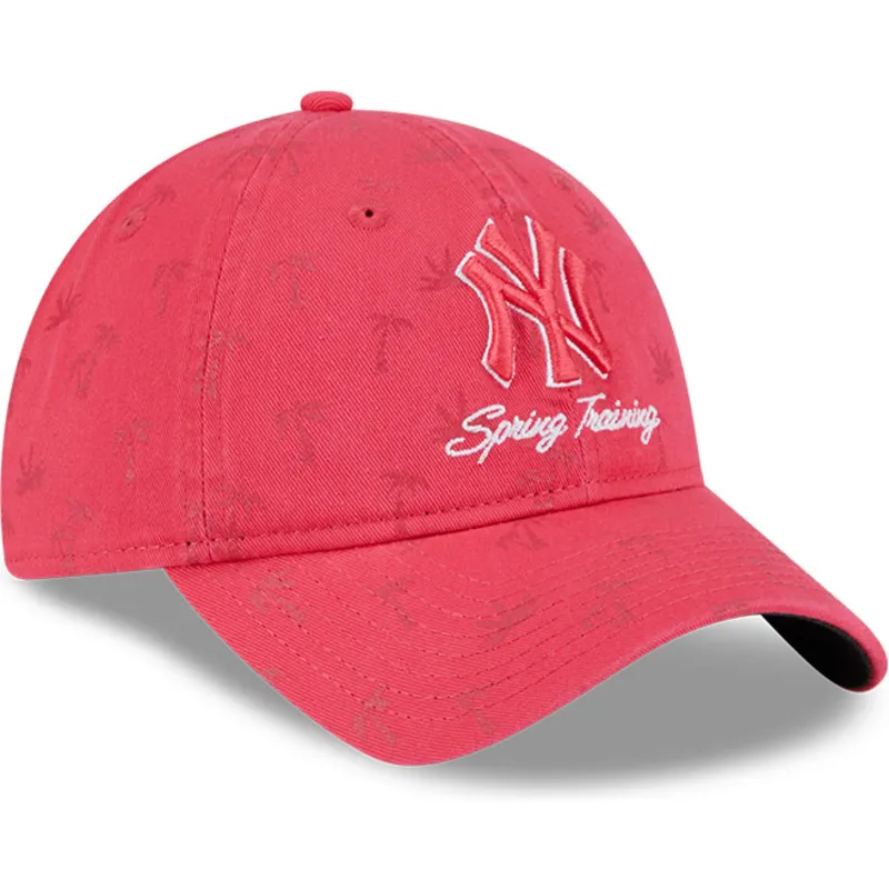 regulowana-rozowa-czapka-z-zakrzywionym-daszkiem-dla-kobiet-9twenty-pattern-spring-training-fan-pack-2025-new-york-yankees-mlb-o