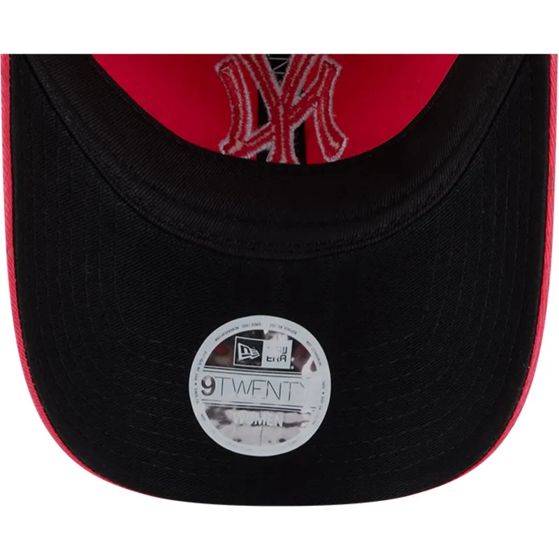 regulowana-rozowa-czapka-z-zakrzywionym-daszkiem-dla-kobiet-9twenty-pattern-spring-training-fan-pack-2025-new-york-yankees-mlb-o