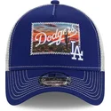 cappellino-trucker-blu-e-bianco-9forty-a-frame-patch-spring-training-fan-pack-2025-di-los-angeles-dodgers-mlb-di-new-era