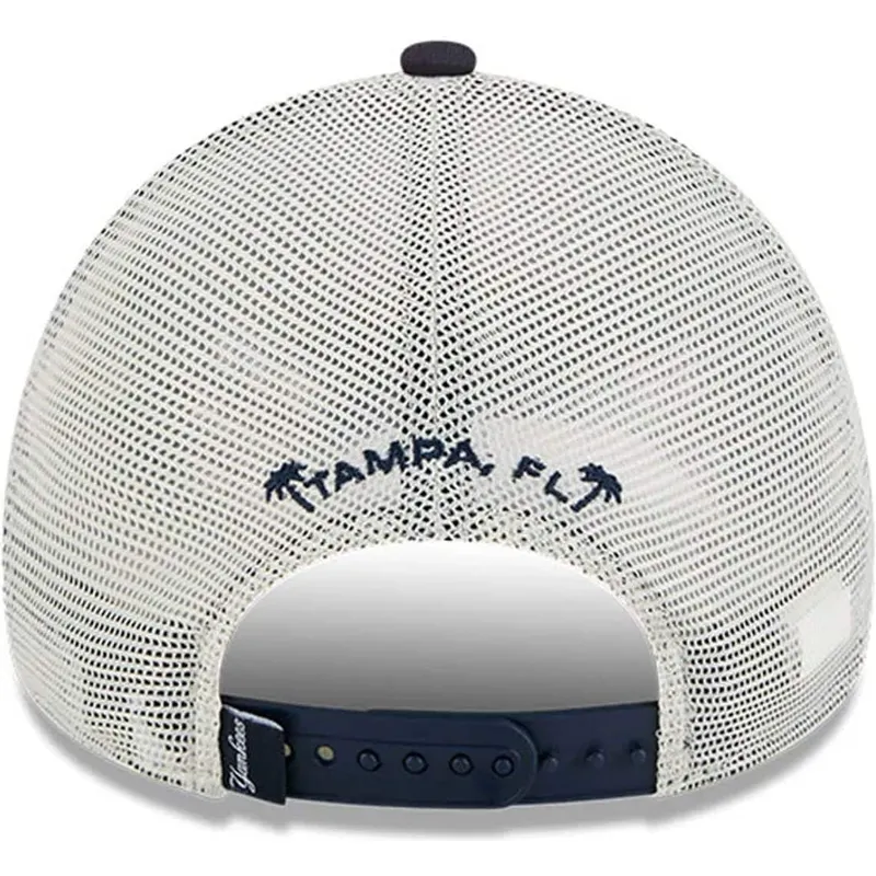 cappellino-trucker-blu-marino-e-bianco-9forty-a-frame-patch-spring-training-fan-pack-2025-di-new-york-yankees-mlb-di-new-era