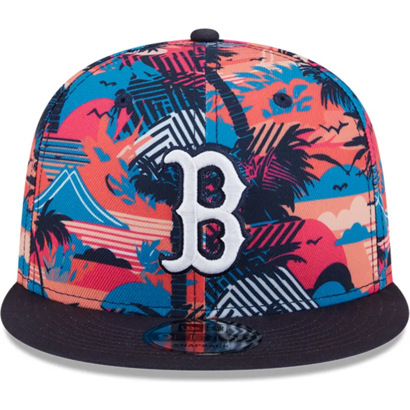 cappello-piatto-multicolore-snapback-9fifty-printed-spring-training-fan-pack-2025-di-boston-red-sox-mlb-di-new-era