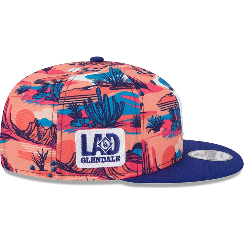 mehrfarbige-snapback-kappe-9fifty-printed-spring-training-fan-pack-2025-der-los-angeles-dodgers-mlb-von-new-era