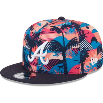 New Era Flat Brim 9FIFTY Printed Spring Training Fan Pack 2025 Atlanta Braves MLB Multicolor Snapback Cap