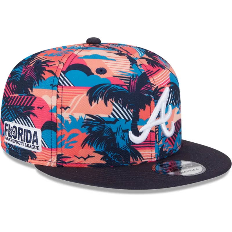 cappellino-piatto-multicolore-snapback-9fifty-printed-spring-training-fan-pack-2025-degli-atlanta-braves-mlb-di-new-era