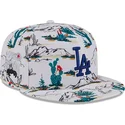 berretto-piatto-bianco-snapback-9fifty-print-spring-training-fan-pack-2025-dei-los-angeles-dodgers-mlb-di-new-era