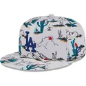 berretto-piatto-bianco-snapback-9fifty-print-spring-training-fan-pack-2025-dei-los-angeles-dodgers-mlb-di-new-era