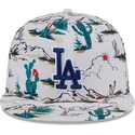 casquette-plate-blanche-snapback-9fifty-print-spring-training-fan-pack-2025-los-angeles-dodgers-mlb-new-era