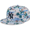 weisser-snapback-flat-cap-9fifty-print-spring-training-fan-pack-2025-der-new-york-yankees-mlb-von-new-era
