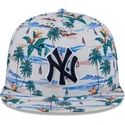weisser-snapback-flat-cap-9fifty-print-spring-training-fan-pack-2025-der-new-york-yankees-mlb-von-new-era