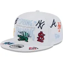 cappello-piatto-bianco-snapback-9fifty-scatter-spring-training-fan-pack-2025-di-mlb-grapefruit-league-logo-di-new-era