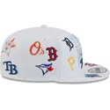 gorra-plana-blanca-snapback-9fifty-scatter-spring-training-fan-pack-2025-de-mlb-grapefruit-league-logo-de-new-era