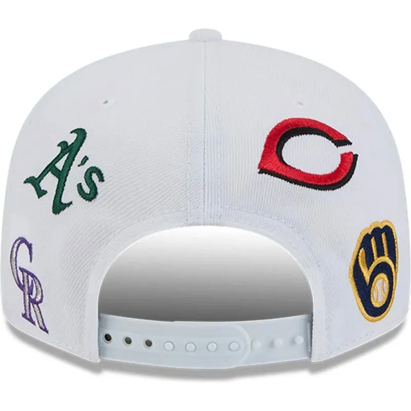 cappello-piatto-bianco-snapback-9fifty-scatter-spring-training-fan-pack-2025-di-mlb-cactus-league-logo-di-new-era