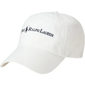 Weiße verstellbare gebogene Kappe Classic Sport von Polo Ralph Lauren
