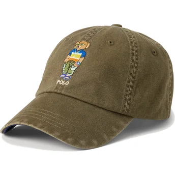 Gorra curva verde oscuro ajustable Classic Sport Polo Bear de Polo Ralph Lauren