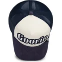 cappello-trucker-beige-e-blu-navy-full-flavor-wordmark-french-terry-di-goorin-bros