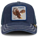 casquette-trucker-bleue-marine-aigle-fierce-bird-of-prey-core-canvas-the-farm-goorin-bros