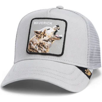 Casquette trucker grise loup Maverick Howling In Harmony Core Canvas The Farm Goorin Bros.