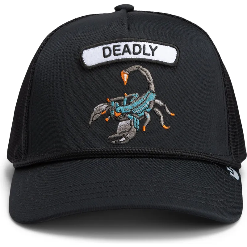 gorra-trucker-sort-skorpion-gb2-deadly-scorp-the-rocker-the-farm-fra-goorin-bros