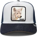 casquette-trucker-grise-et-bleue-marine-the-bandit-coyote-global-core-denim-the-farm-goorin-bros