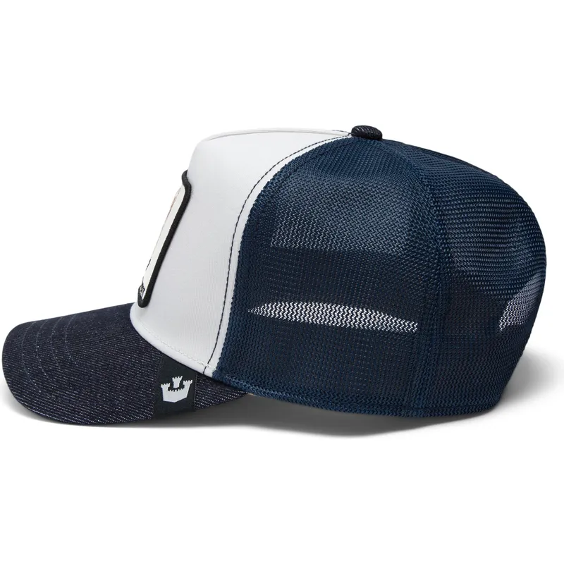 truckerkeps-gra-och-marinbla-the-bandit-coyote-global-core-denim-the-farm-fran-goorin-bros