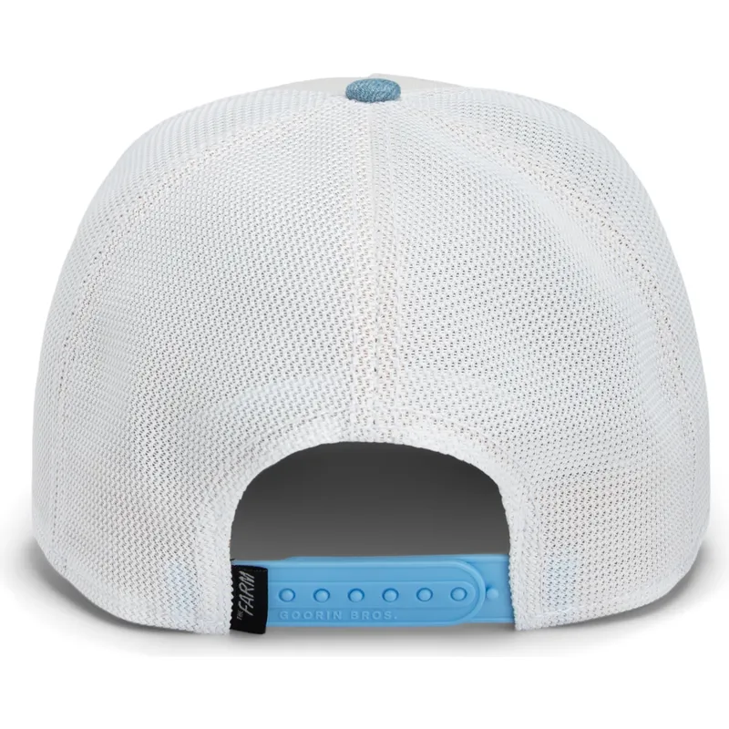 goorin-bros-the-farm-hvid-og-bla-trucker-kasket-gallo-cock-rooster-fan-institution-ball-club-global-core-denim