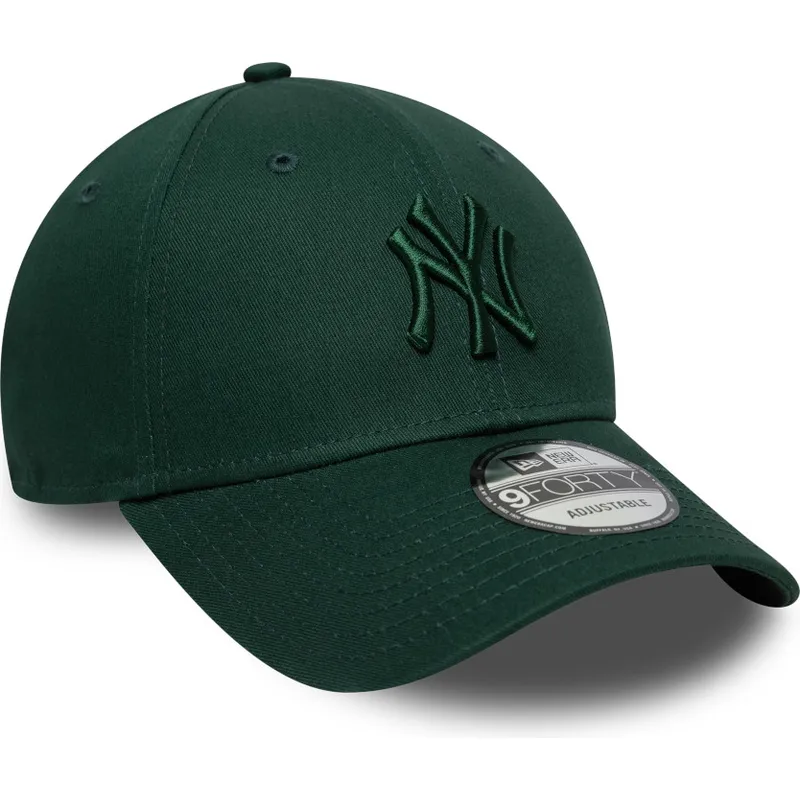 cappello-curvo-verde-regolabile-con-logo-verde-9forty-colour-pack-dei-new-york-yankees-mlb-di-new-era