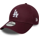 verstellbare-9forty-kappe-mit-gebogenem-schirm-in-weinrot-aus-dem-colour-pack-der-los-angeles-dodgers-mlb-von-new-era