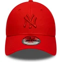 rote-verstellbare-curved-cap-mit-rotem-logo-9forty-colour-pack-der-new-york-yankees-mlb-von-new-era