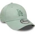 new-era-curved-brim-green-logo-9forty-colour-pack-los-angeles-dodgers-mlb-light-green-adjustable-cap