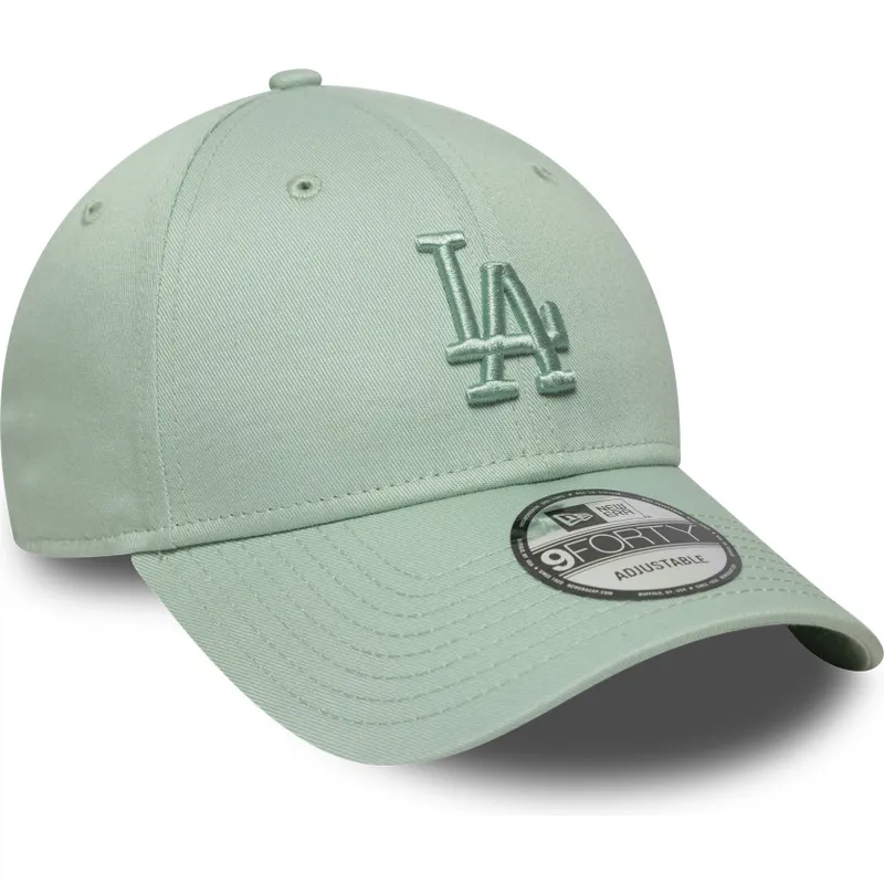 cappellino-con-visiera-curva-verde-chiaro-regolabile-con-logo-verde-9forty-colour-pack-dei-los-angeles-dodgers-mlb-di-new-era
