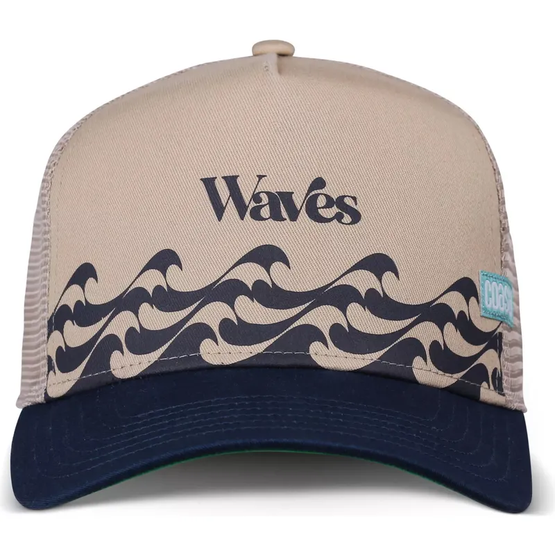 bauhaus-waves-hft-beige-og-marinebla-trucker-kasket-fra-coastal