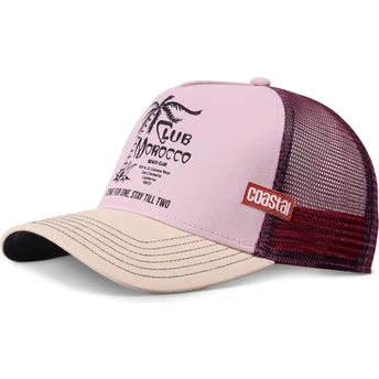 Berretto trucker rosa e beige Club Morocco HFT di Coastal