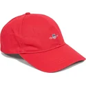 cappello-curvo-rosso-regolabile-shield-in-cotone-twill-ruby-red-di-gant