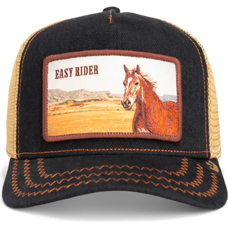 svart-trucker-keps-hast-easy-rider-wild-heart-the-farm-fran-goorin-bros