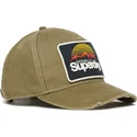 cappellino-curvo-verde-regolabile-graphic-khaki-di-superdry